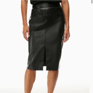 Aritzia Babaton perfect condition faux leather pleather midi Skirt size 2